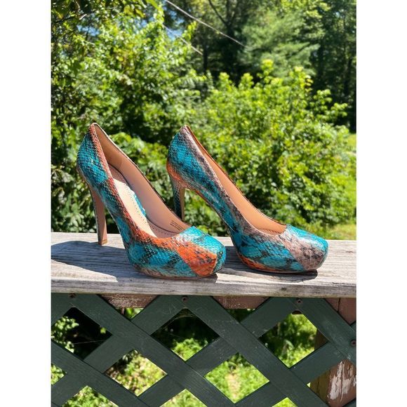 Pour La Victoire Shoes - Pour La Victoire  Snake Skin stiletto heels shoes Sz 8.5 ￼